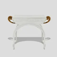 Armand-Albert Rateau, Coiffeuse, carved and lacquered oak, gilt bronze, underside stamped 'A