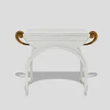 Armand-Albert Rateau, Coiffeuse, carved and lacquered oak, gilt bronze, underside stamped 'A