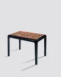 Jean Dunand, Table, lacquered wood with lacquered coquille d'oeuf, branded 'Jean Dunand Lacquer'