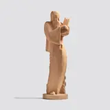 Jan Et Joël Martel, La Joueuse de Luth, patinated terracotta, signed to the base 'J