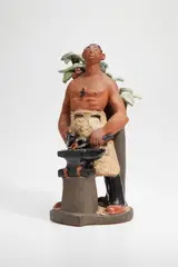 Viktor Schrekengost, The Village Smithy, unique work, glazed stoneware, incised 'Viktor Schrekengost'
