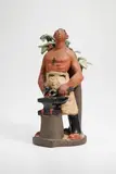 Viktor Schrekengost, The Village Smithy, unique work, glazed stoneware, incised 'Viktor Schrekengost'