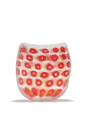 Massimo Nordio, Vase, blown glass internally decorated and with wheel carved surface, engraved 'Massimo Nordio 2008'