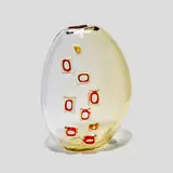 Alfredo Barbini, Ad Anelli Vase, blown and applied glass, engraved 'AD Agnelli', paper label 'PAULY & C A 42836'