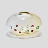 Alfredo Barbini, Ad Anelli Vase, blown and applied glass, engraved 'A Barbini', paper label 'PAULY & C A 42817'
