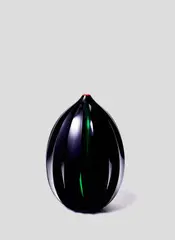 Yoichi Ohira, Unique Vase, blown, carved and polished glass with clear murrines, engraved 'Yoichi Ohira mo
