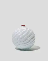 Yoichi Ohira, Bottiglia a Murrine Vase, blown opalescent glass with iridized surface and with clear murrines, red lip wrap, enamel mark 'Yoichi Ohira mo