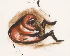 El Devorador by Francisco Toledo, watercolor on paper, offered Sep 2020