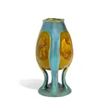 Zsolnay, Tulip Form Vase, eosin glazed earthenware, with the firm's raised mark, stamped  '6174' and 'M'