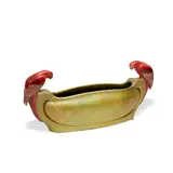 Zsolnay, Parrot Center Bowl, glazed earthenware, stamped 'ZSOLNAY PECS 8850', with gold five churches stamp 'MADE IN HUNGARY'