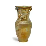 Zsolnay, Tall Figural Vase