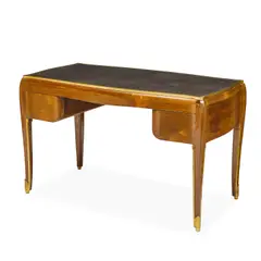 Desk by Louis Süe and André Mare, mahogany, gilt bronze, leather, sold Sep 2020