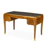 Louis Süe and André Mare, Desk, mahogany, gilt bronze, leather