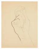 Jean Cocteau, Serre le Main, Study for Hermes Panels (double-sided work)