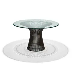 Dining Table by Warren Platner, for Knoll Associates, enameled steel, glass, sold Sep 2020