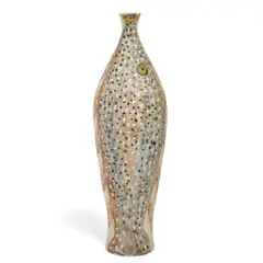 Jules Agard, Flying Fish Vessel, glazed ceramic, incised 'J Agard'