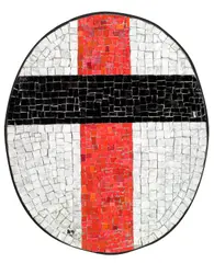 Heidi Melano, Suprematist Mosaic Panel, after Kazimir Malevich, glass tile, plaster, initialed 'K