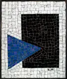 Heidi Melano, Suprematist Mosaic Panel, after Kazimir Malevich, glass tile, plaster, initialed 'K