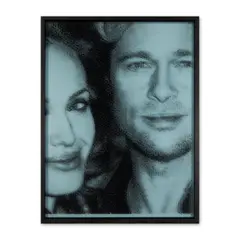 Paul Rusconi, Untitled (Brad & Angelina), acrylic and nail enamel on Plexiglas