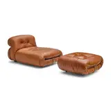 Afra & Tobia Scarpa, Soriana Lounge Chair and Swiveling Ottoman