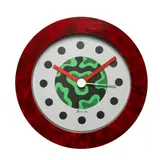 Wall Clock by Nathalie du Pasquier and George Sowden, for Neos, plastic, glass, enameled aluminum, sold Sep 2020