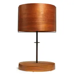 Chris Lehrecke, Veneer Shade Table Lamp, walnut and blackened bronze