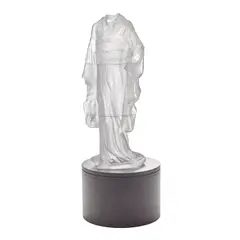 Karen LaMonte, Young Bijin, 2012, cast glass, incised 'LaMonte 2012' along bottom edge, edition 1/3