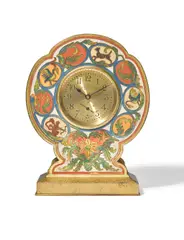 Zodiac Clock by Tiffany Studios, gilt bronze and enamel, offered Jul 2020