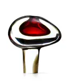 Alfredo Barbini, Vetro Pesante Sasso Vase, blown sommerso glass, engraved 'A