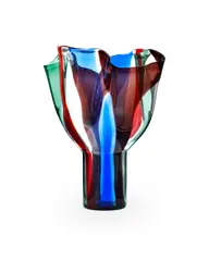 Timo Sarpaneva, Kukinto Vase, for Venini, blown glass, engraved 'venini 91 Sarpaneva'