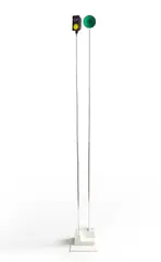 Signals Floor Lamp by Takis, chromium and enameled steel, glass with electric wiring, sold Jul 2020