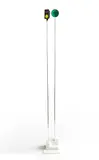 Takis, Signals Floor Lamp, chromium and enameled steel, glass with electric wiring