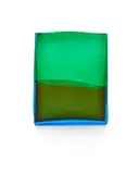 Laura Diaz De Santillana, Qumran Verdi Acquamare, blown glass with silver leaf, unmarked