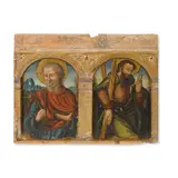 Spanish School, St. Peter and St. Andrew; St. James the Greater and St. Paul (a pair) Property from the Collection of Edward and Mildred Lewis