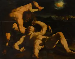 Cornelis Cornelisz. van Haarlem, Cain and Abel, oil on panel