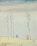 Leon Dabo, Printemps; Plage Normande (two), both monogrammed
