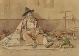 Alexander F. Harmer, Too Much to Drink, 1890, watercolor on paperboard