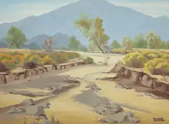 Desert Wash by Sam Hyde Harris, oil on canvas, offered Jul 2020