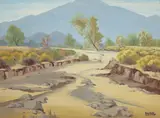 Sam Hyde Harris, Desert Wash, oil on canvas