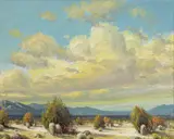 Under Desert Clouds by Paul Grimm, 1970, oil on canvas, offered Jul 2020