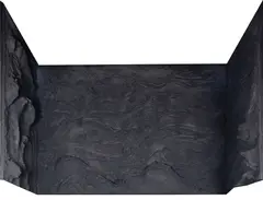 Three Sided Fireplace Panel by Gérard Garouste, produced by La Mesangere, patinated bronze, offered Nov 2019