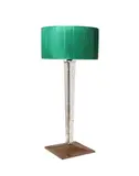 Philippe Starck, Custom Floor Lamp, mirrored glass, enameled wood, screen pleated silk, acrylic
