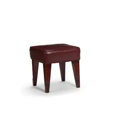 Custom Stool by Philippe Starck, stained wood, ostrich leather by Edelman, offered Nov 2019