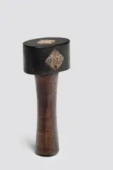 Alexandre Noll, Parasol Handle, ebony, maple inlaid with coquille d'oeuf lozenges
