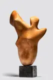 Alexandre Noll, Sculpture (Untitled), sycamore, ebony, carved 'ANOLL'