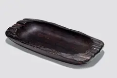 Tray by Alexandre Noll, ebony, carved 'ANOLL', sold Dec 2019