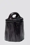 Alexandre Noll, Box and Cover, ebony, with loop handled cover, carved 'ANOLL'