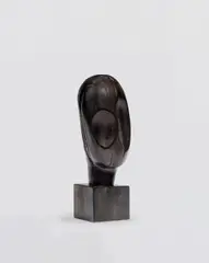 Head Study by Alexandre Noll, ebony, carved 'ANOLL', sold Dec 2019