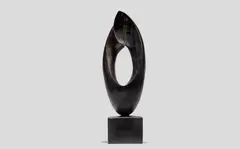 Sculpture (Untitled) by Alexandre Noll, ebony, carved 'ANOLL', sold Dec 2019