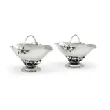 Georg Jensen, Pair of Rosebud Sugar Bowls